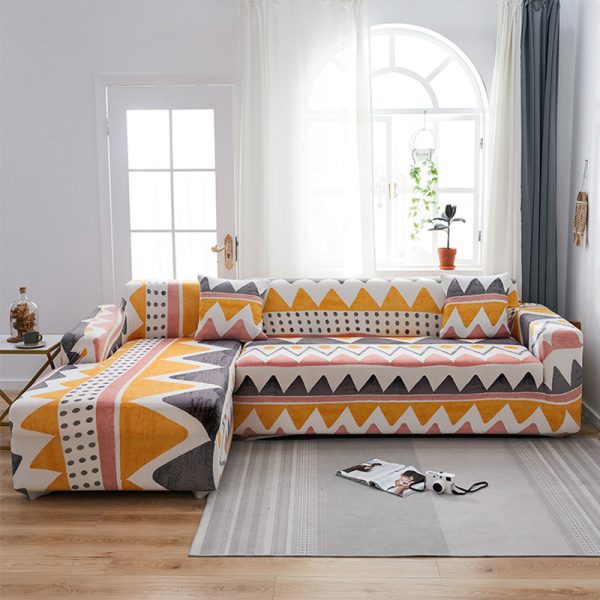 Home Fashion Stretch Print Modular Sofa Cover - Image 3