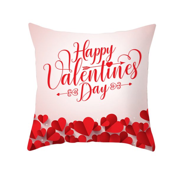 Home Valentine's Day Graphic Print Pillowcase - Image 14