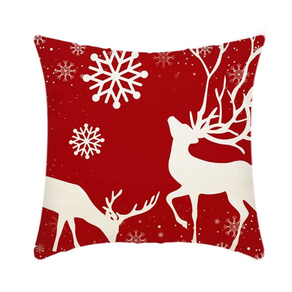 Merry Christmas Cushion Cover 45cm Elk Santa Claus Short Plush Sofa Pillow Cover Home Decor Pillowcase Christmas Decoration - Image 13