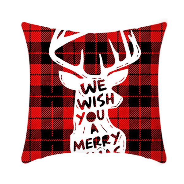 Merry Christmas Cushion Cover 45cm Elk Santa Claus Short Plush Sofa Pillow Cover Home Decor Pillowcase Christmas Decoration - Image 14