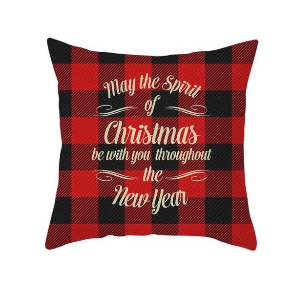 Modern New Polyester Pillowcase Lattice Deer Christmas Gift Without Pillow Core - Image 5