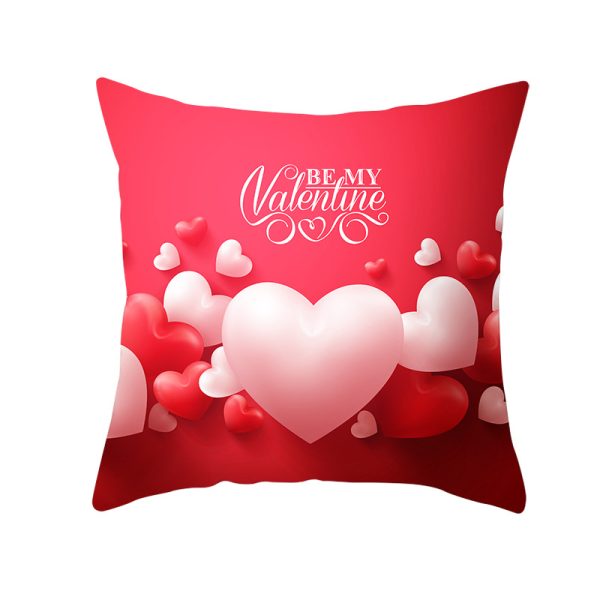 Home Valentine's Day Graphic Print Pillowcase - Image 21