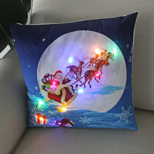 New Lantern Christmas LED Light Super Soft Short Plush Pillowcase - Image 9