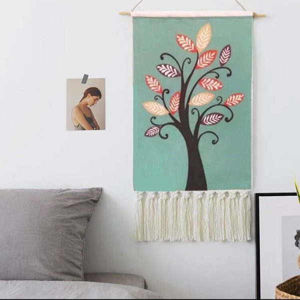 Hand-woven Homestay Tassel Tapestry Decoration Painting - Image 5