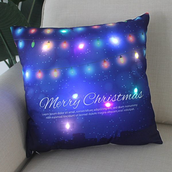 New Lantern Christmas LED Light Super Soft Short Plush Pillowcase - Image 23