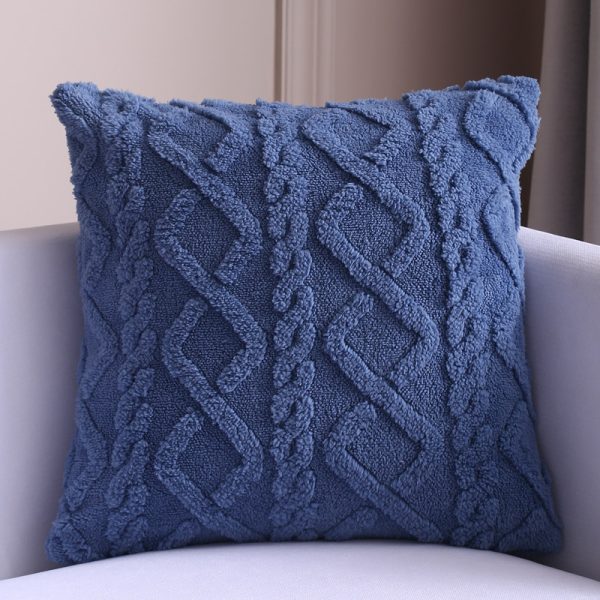 New Style Household Nordic Plain Cushion Cover Plush Warp Knitting - Image 4