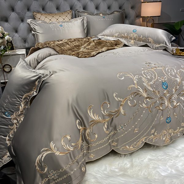 Ice Silk Quilt Sets Bed Sheets Bedding Four-piece Set - Image 9