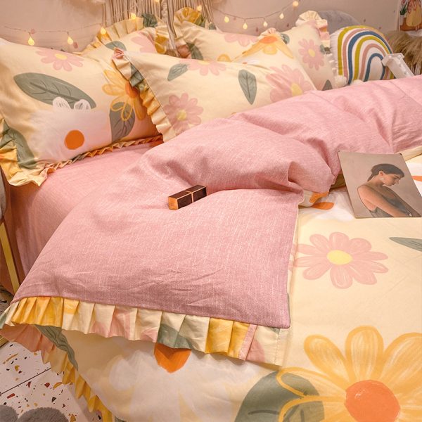 Four-piece Cotton Bedding Summer Princess Style Sheets - Image 18