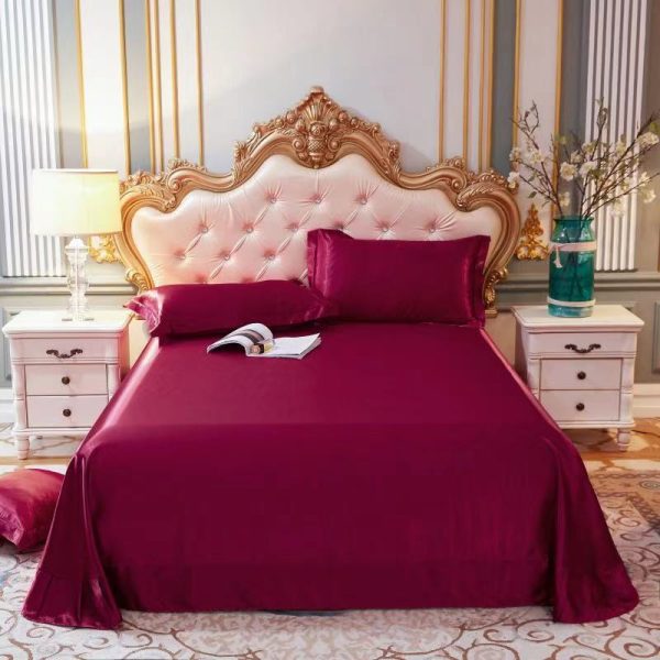 Household Double-sided Ice Silk Bed Sheet Bedding - Image 23