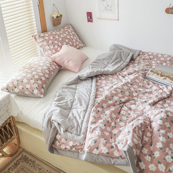 Japanese Style Non-printed Classic Printed Cotton Floral Air Conditioner Quilt