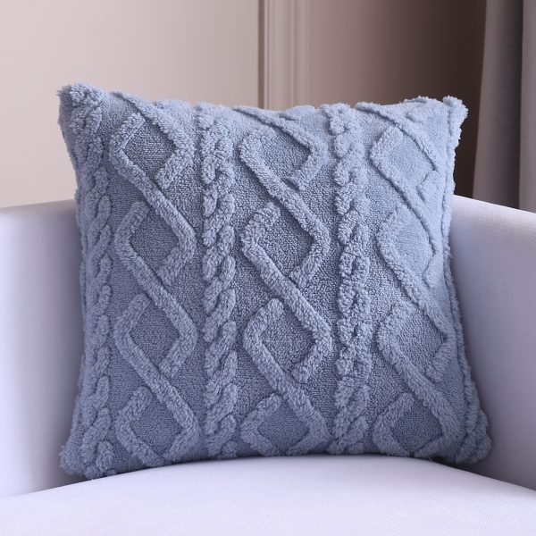 New Style Household Nordic Plain Cushion Cover Plush Warp Knitting - Image 3