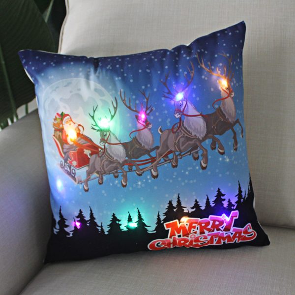 New Lantern Christmas LED Light Super Soft Short Plush Pillowcase - Image 15