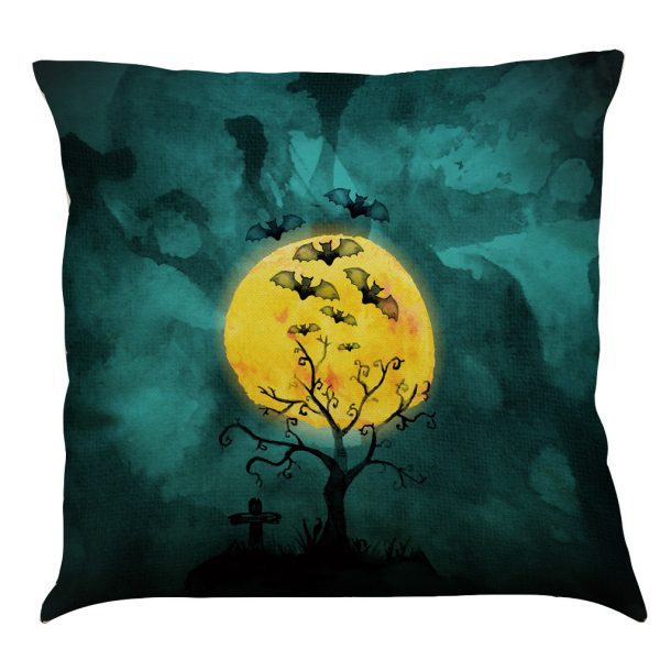 Halloween Cotton Linen Sofa Car Cushion Pillowcase - Image 13