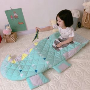 Cotton cartoon baby anti-kick sleeping bag