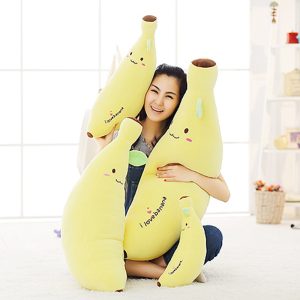 Cute banana pillow long pillow large fruit soft doll holding sleeping doll puppet