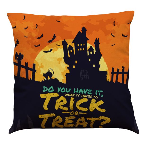 Halloween Cotton Linen Sofa Car Cushion Pillowcase - Image 7