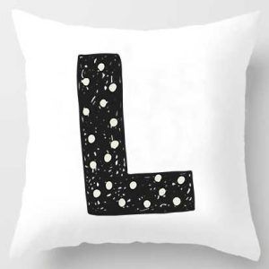 Cute Design Alphabet L Cushion Cover