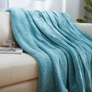 AB Side Coral Velvet and Lamb Cashmere Blanket Soft Thick Blanket for Bed Sofa Warm Fleece Sherpa Blanket for Bedroom 13 colors