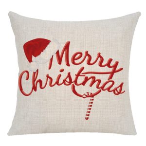 Christmas linen pillowcase