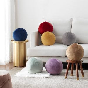 Velvet ball pillow