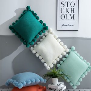 Plush ball pillowcase