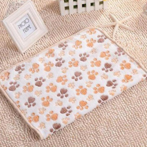 Soft Paw Print Cat Dog Fleece Blankets