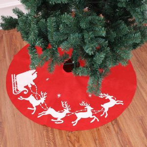 Christmas Elk Printing Christmas Tree Skirt Decoration Venue Props