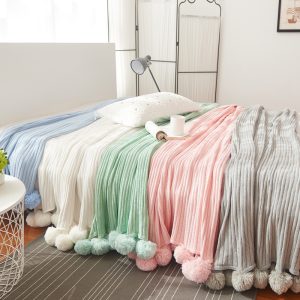 Ball carpet cotton knit blanket