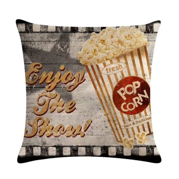 Home Retro Movie Subtitles Sofa Office Linen Pillowcase - Image 15