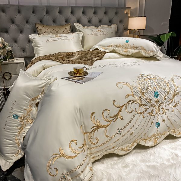 Ice Silk Quilt Sets Bed Sheets Bedding Four-piece Set - Image 10