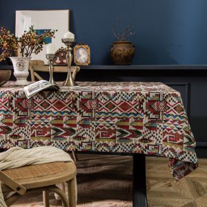 Colorful jacquard table cloth