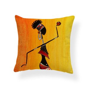 Personality African Women Cotton And Linen Pillowcase