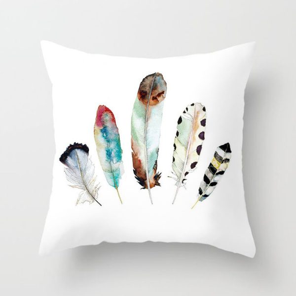 Peacock Feather Peach Skin Pillowcase