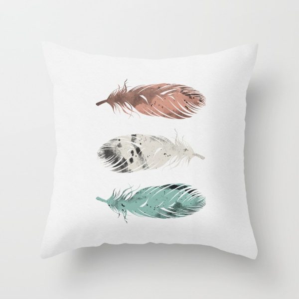 Peacock Feather Peach Skin Pillowcase - Image 2