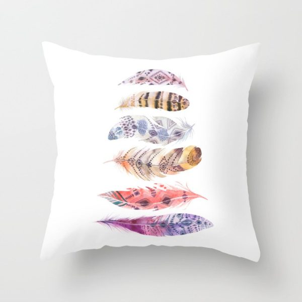 Peacock Feather Peach Skin Pillowcase - Image 4