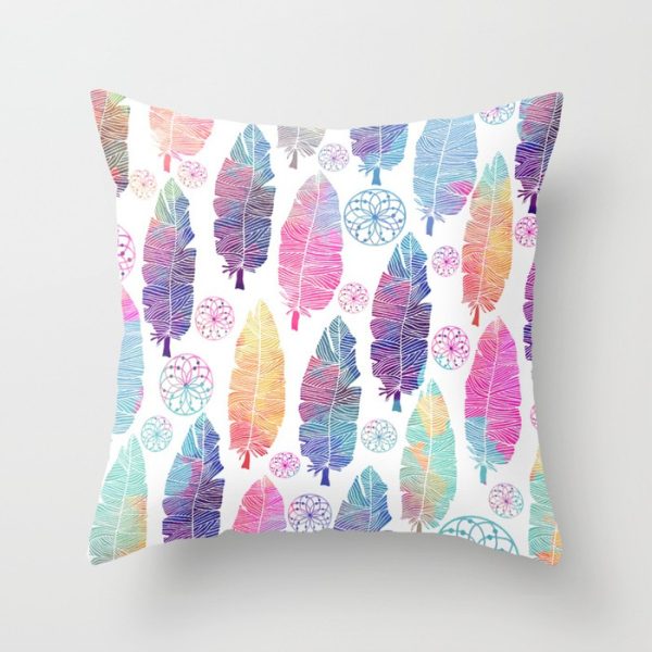 Peacock Feather Peach Skin Pillowcase - Image 5