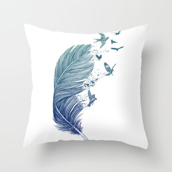 Peacock Feather Peach Skin Pillowcase - Image 14