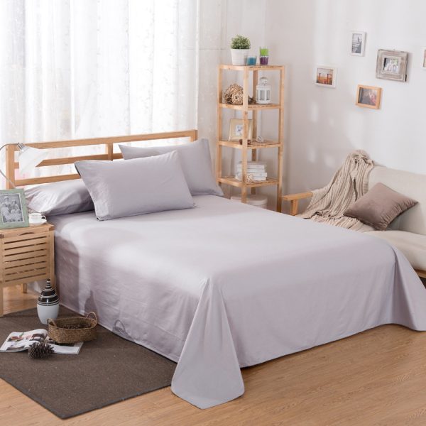 Pure Color Polyester Cotton Extra Bed Sheets Hotel Home - Image 6