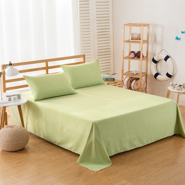 Pure Color Polyester Cotton Extra Bed Sheets Hotel Home - Image 7