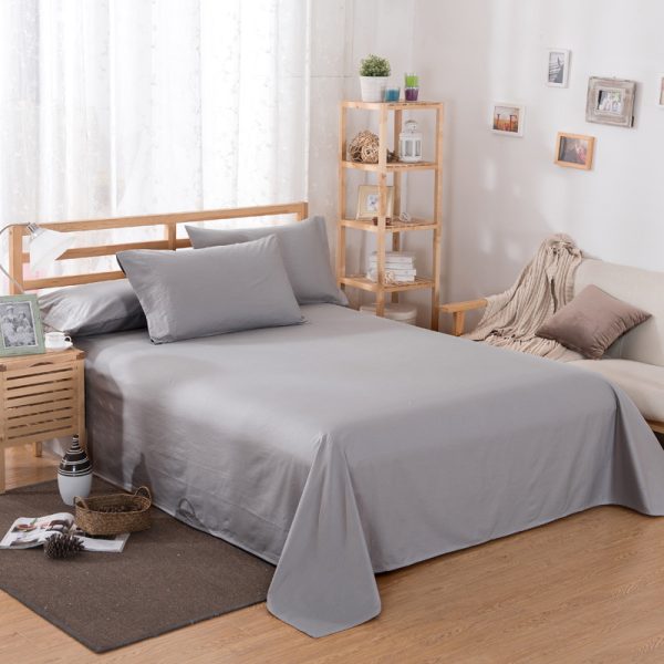 Pure Color Polyester Cotton Extra Bed Sheets Hotel Home - Image 11