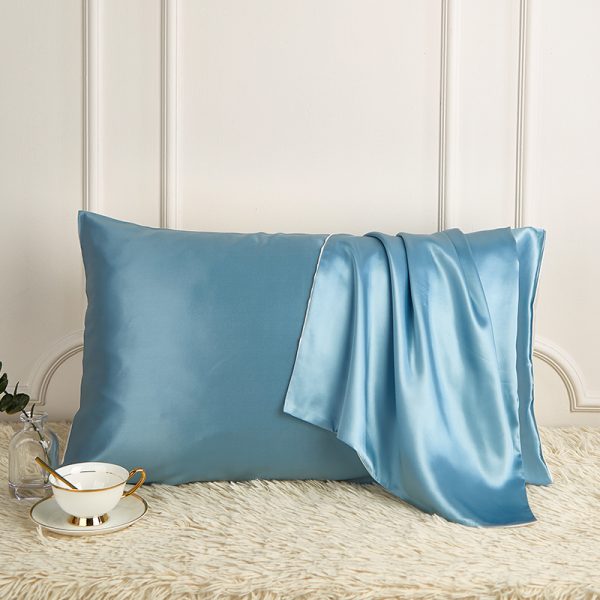 Silk Pillowcase Pure Color  Silk Pillow Single Plain Color Pillow - Image 2