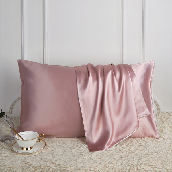 Silk Pillowcase Pure Color  Silk Pillow Single Plain Color Pillow - Image 3