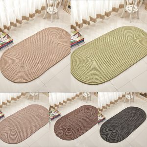 Rope Woven Oval Carpet Living Room Coffee Table Bedroom Bedside Blanket Environmentally Friendly Machine Washable Custom-Made Wholesale