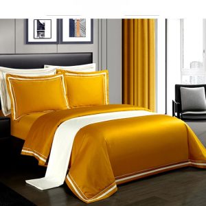 Four-piece Cotton Bedding Hotel Style Simple Solid Color Quilt Cover