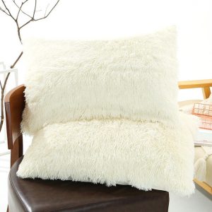 Plush Pillow Case Winter Warm Long Fluffy Slee