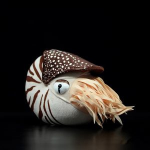 Simulation Pearl Nautilus Doll Simulation Animal Plush Toy Model