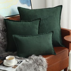 Frilled Nordic Light Luxury Square Pillowcase Suede Bedside Cushion Pillowcase