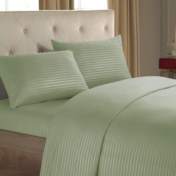 Plain Color Imitation Satin Striped Home Textile Four-piece Set Simple Bedding Set Multi-color Optional - Image 5