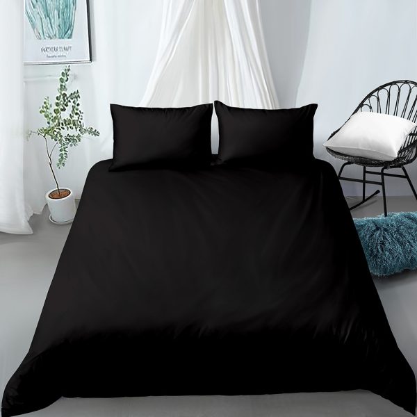 Home Textile Solid Color Three-piece Bedding Kit Custom Duvet Cover Pillowcase Bedding