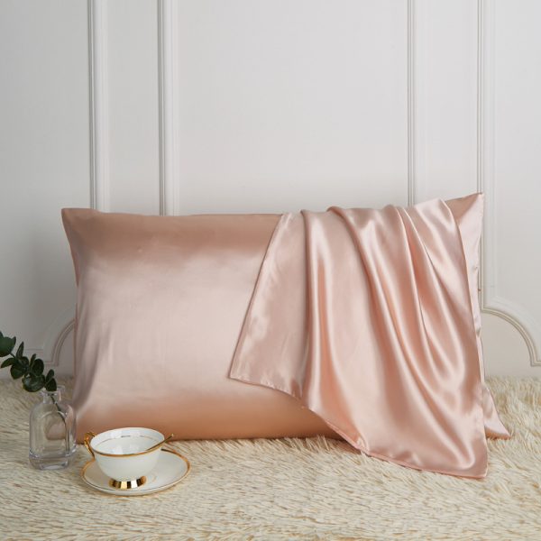 Silk Pillowcase Pure Color  Silk Pillow Single Plain Color Pillow - Image 10